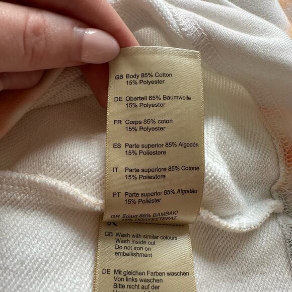 Scotch & Soda Wildflower cream tie-dye hooded sweatshirt size M - Picture 9 of 12